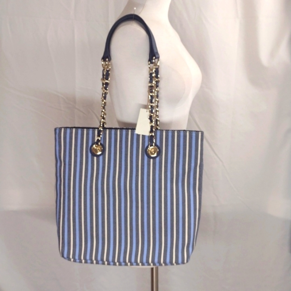 Talbots Striped Canvas Bag